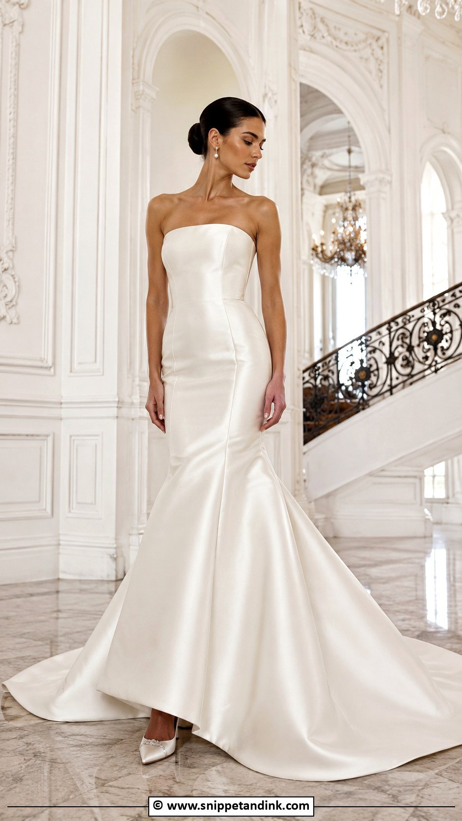 Mikado Trumpet Wedding Dress - Snippet and Ink - 30 Trumpet Wedding Dress Ideas