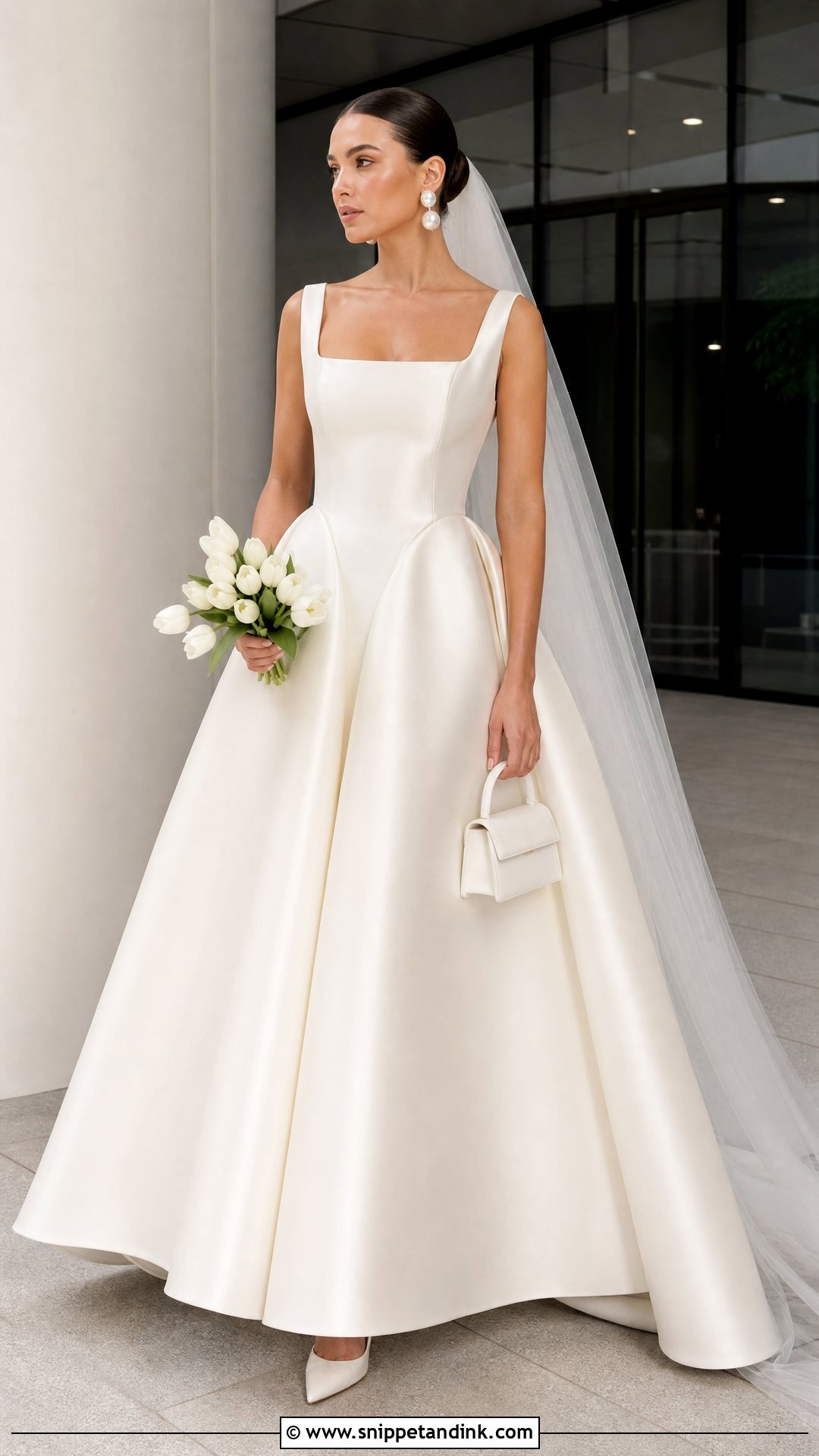 Mikado Tulip Wedding Dress - Snippet and Ink - 20 Tulip Wedding Dress Ideas