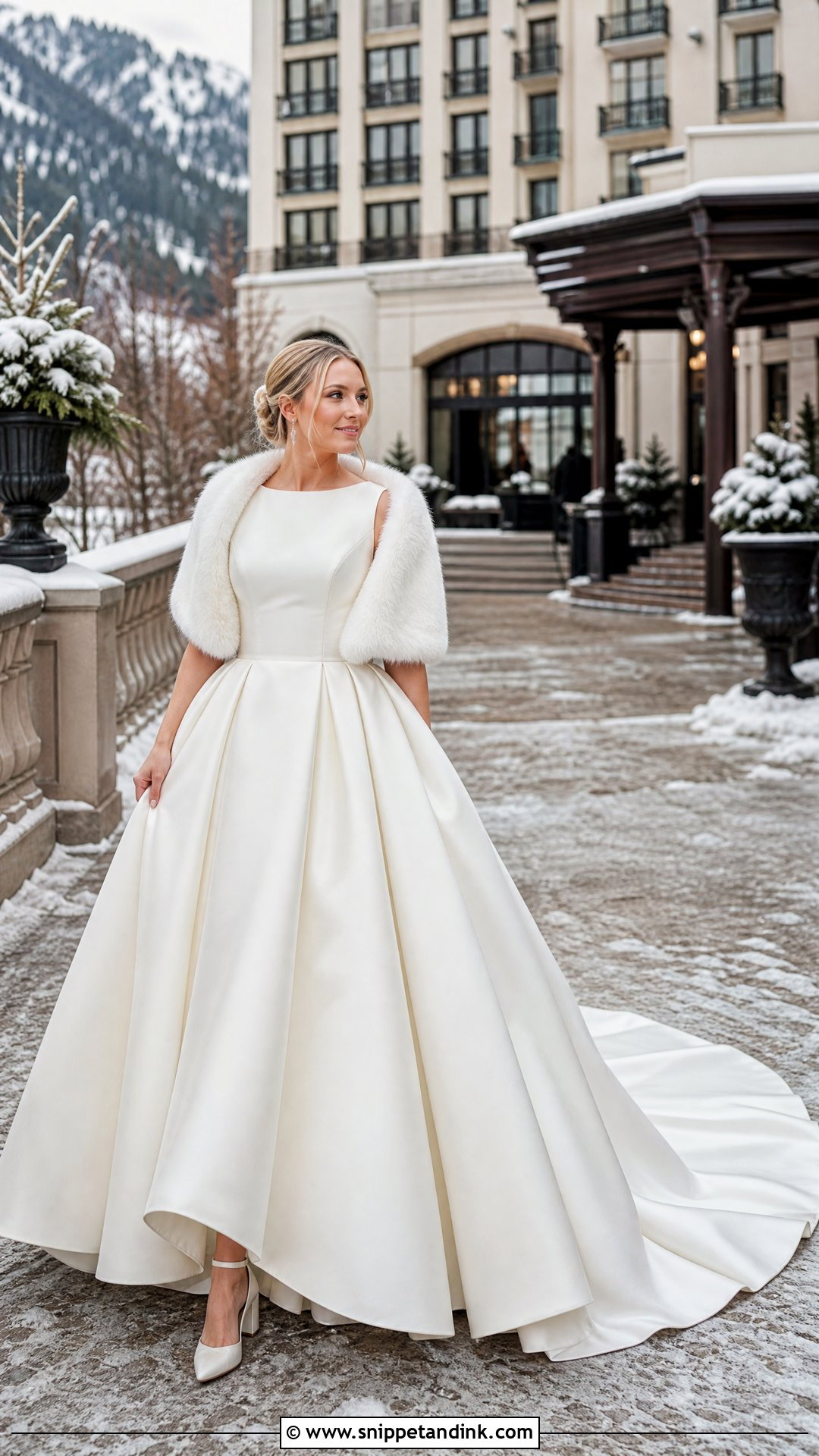 Mikado Wedding Ball Gown - Snippet and Ink - 20 Winter Wonderland Wedding Dress Ideas