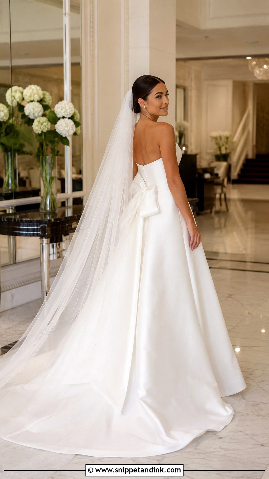 Mikado Wedding Dress With Bow - Snippet and Ink - 20 Classy Bride Dress Ideas