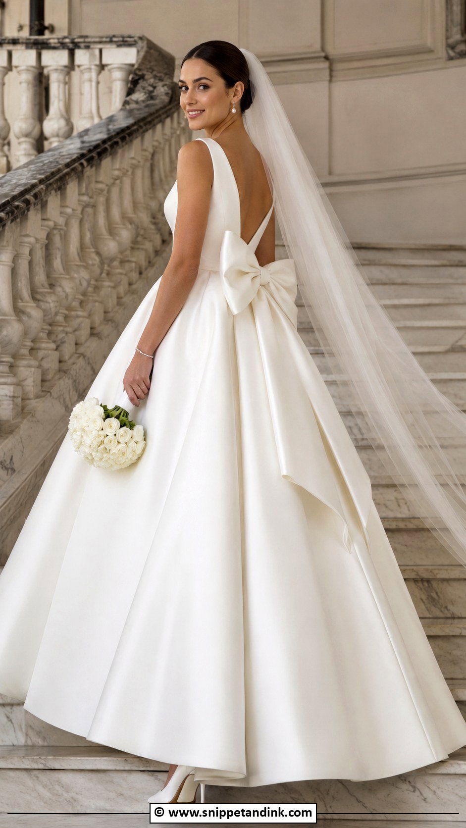 Mikado Wedding Dress With Bow Detail - Snippet and Ink - 25 Wedding Dress with Bow Ideas