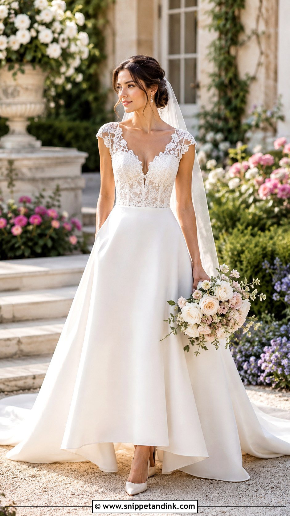 Mikado Wedding Dress With Lace Bodice - Snippet and Ink - 25 Mikado Wedding Dress Ideas