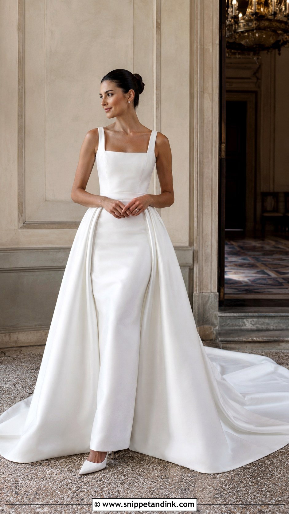 Mikado Wedding Dress With Overskirt - Snippet and Ink - 25 Wedding Dress with Overskirt Ideas