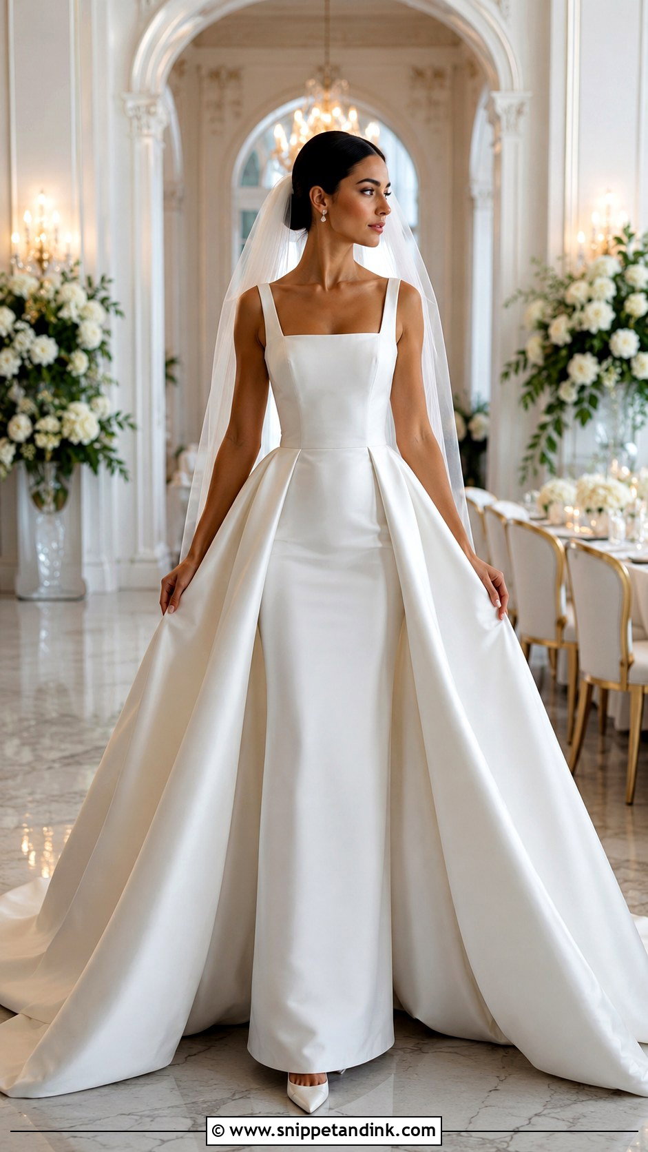 Mikado Wedding Dress With Overskirt - Snippet and Ink - 25 Mikado Wedding Dress Ideas
