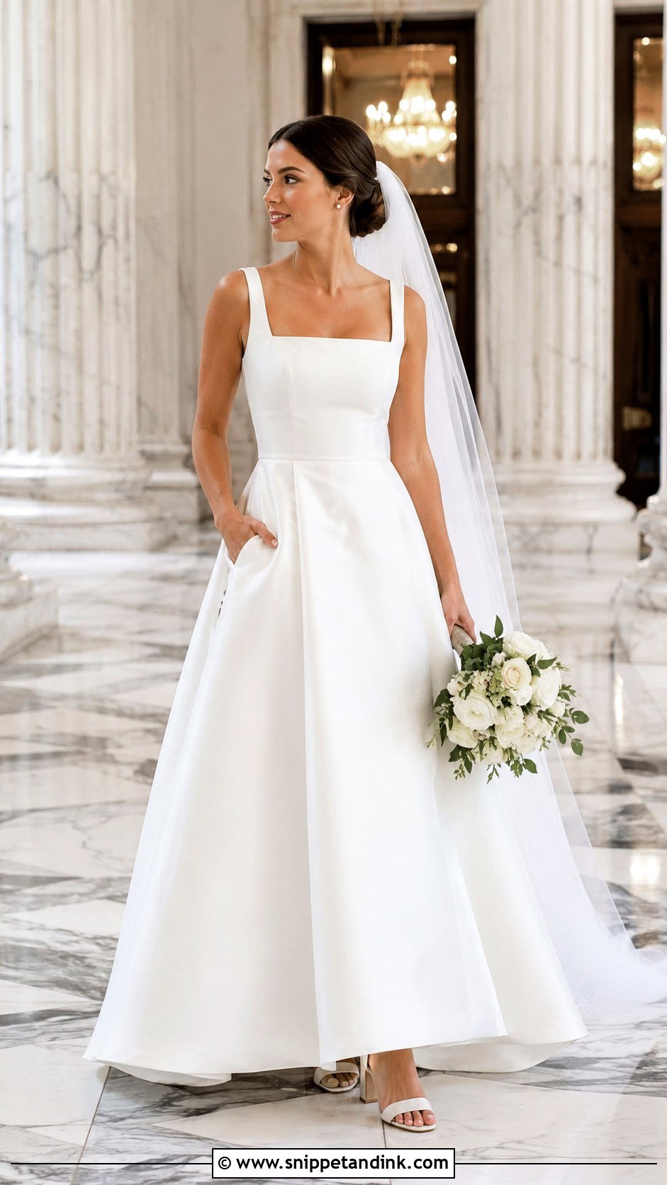Mikado Wedding Dress With Pockets - Snippet and Ink - 20 Midsize Bride Wedding Dress Ideas