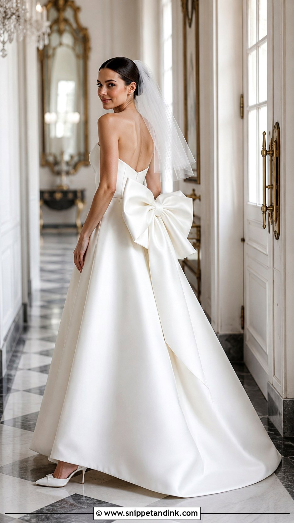 Mikado Wedding Gown With Oversized Bow - Snippet and Ink - 20 Mikado Wedding Gown Ideas
