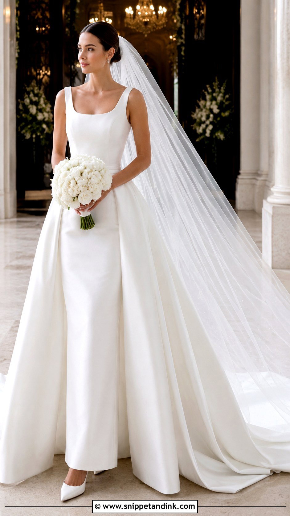 Mikado Wedding Gown With Overskirt - Snippet and Ink - 20 Mikado Wedding Gown Ideas