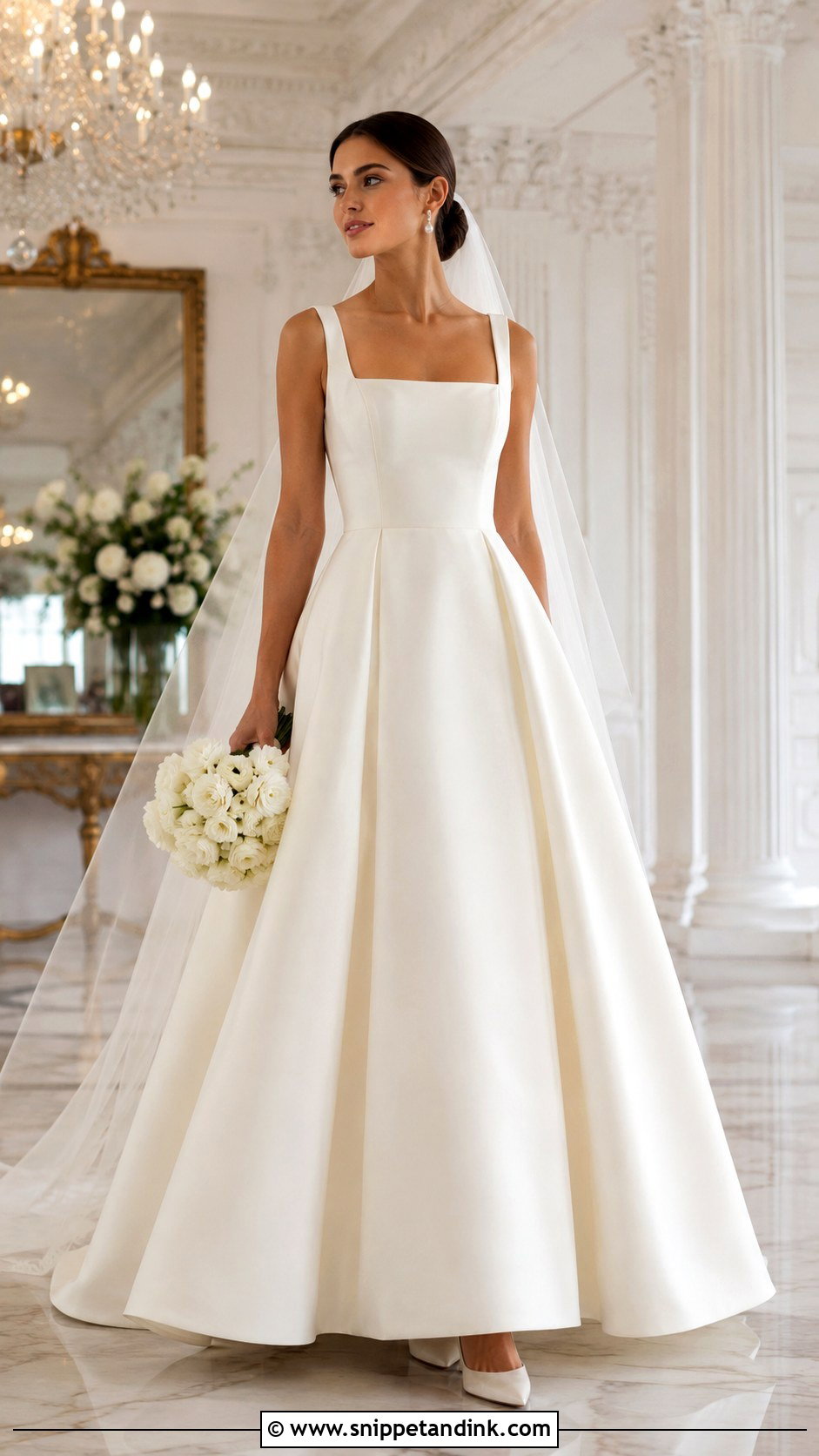 Mikado Winter Bridal Dress - Snippet and Ink - 25 Winter Bridal Dress Ideas