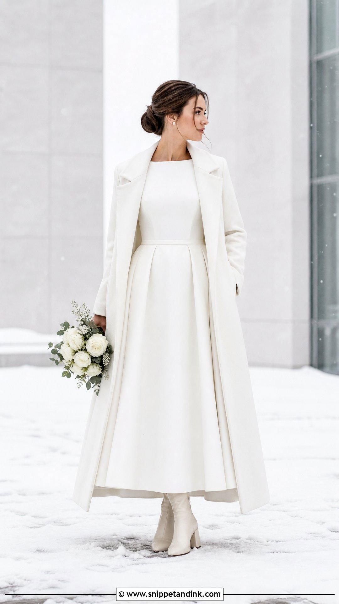 Mikado Winter Elopement Dress - Snippet and Ink - 25 Winter Elopement Dress Ideas
