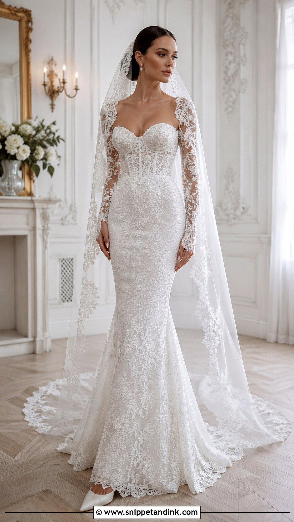 Milla Nova Long Sleeve Lace Wedding Dress - Snippet and Ink - 20 Mila Nova Wedding Dress Ideas