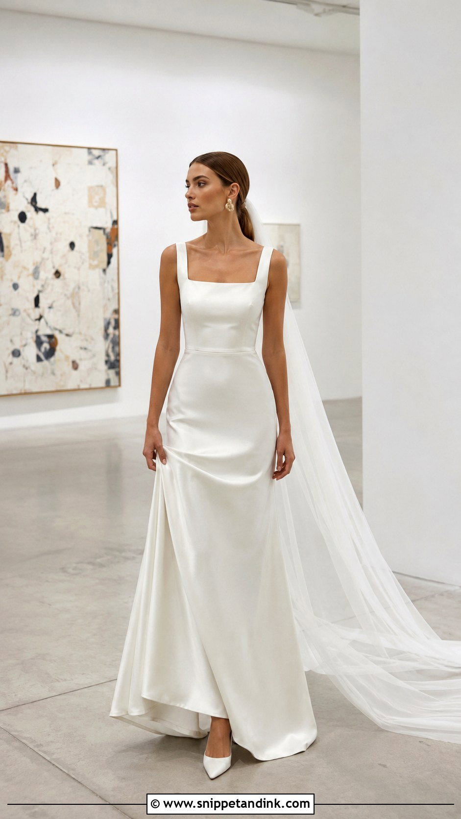 Milla Nova Minimalist Satin Wedding Dress - Snippet and Ink - 20 Millanova Wedding Dress Ideas