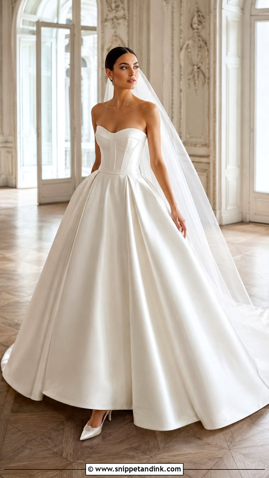 Milla Nova Satin Ball Gown Wedding Dress - Snippet and Ink - 20 Millanova Wedding Dress Ideas