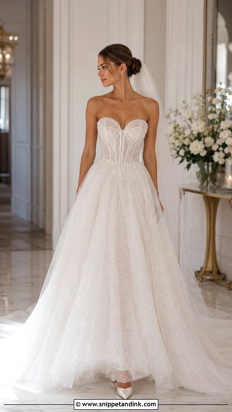 Milla Nova Sparkling Tulle Wedding Dress - Snippet and Ink - 20 Mila Nova Wedding Dress Ideas
