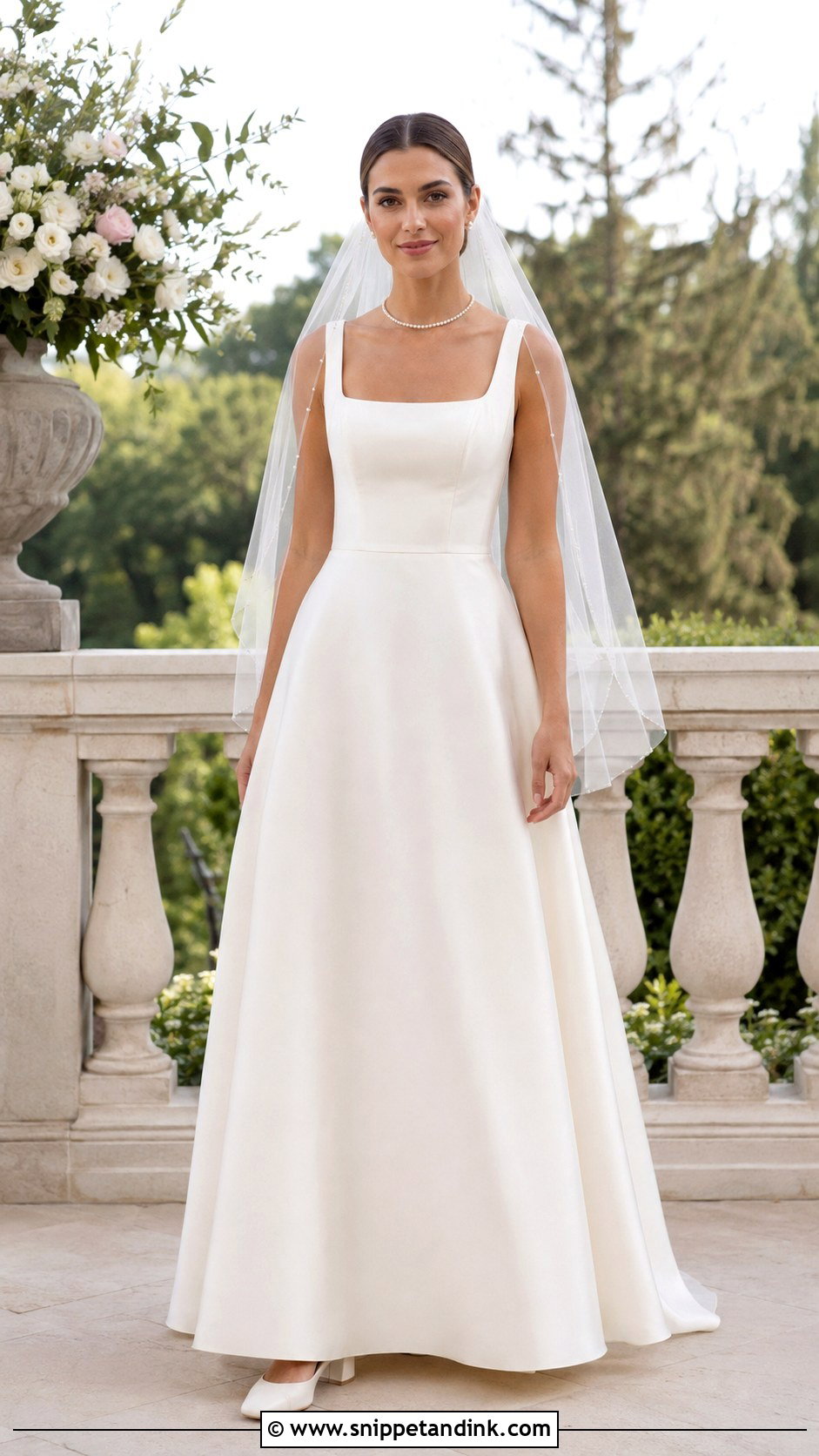 Milla Nova Square Neck Wedding Dress - Snippet and Ink - 20 Mila Nova Wedding Dress Ideas
