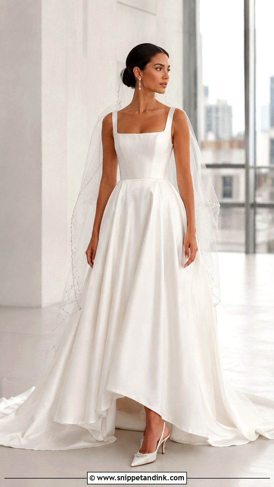 Milla Nova Square Neck Wedding Dress - Snippet and Ink - 20 Millanova Wedding Dress Ideas