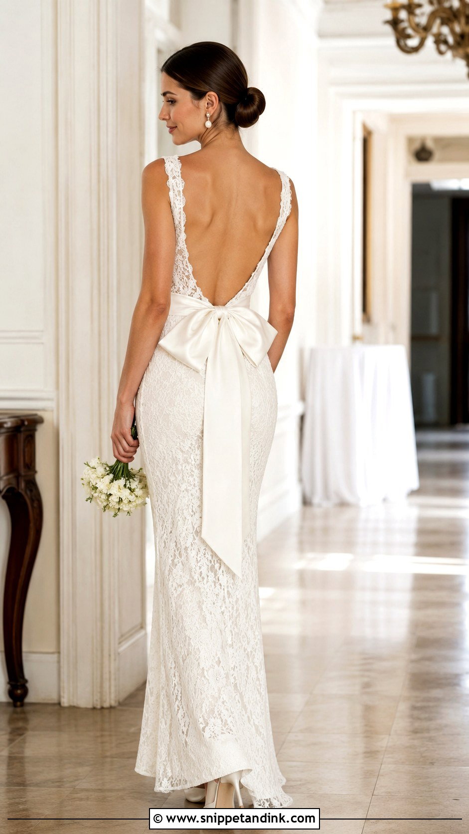 Millie Bobby Brown Bow Back Wedding Dress - Snippet and Ink - 30 Millie Bobby Brown Wedding Dress Ideas
