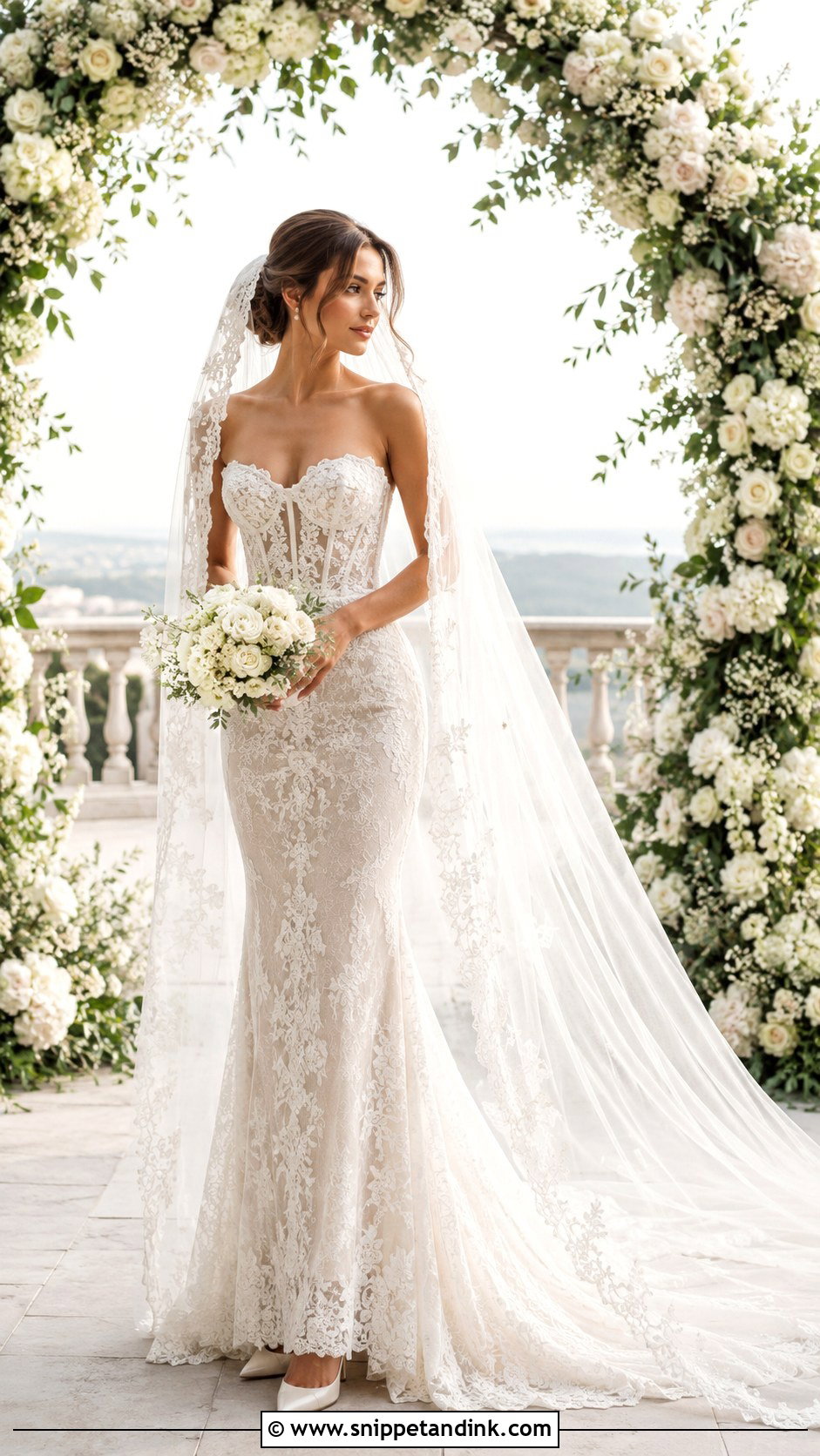 Millie Bobby Brown Cathedral Veil Wedding Dress - Snippet and Ink - 30 Millie Bobby Brown Wedding Dress Ideas