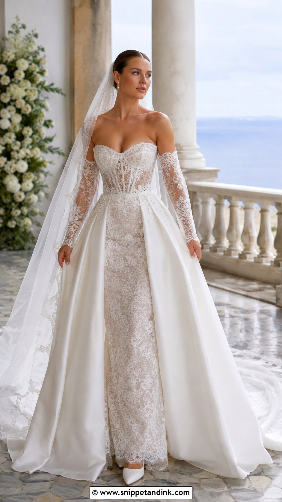 Millie Bobby Brown Convertible Lace Wedding Gown - Snippet and Ink - 20 Milly Bobby Brown Wedding Gown Ideas