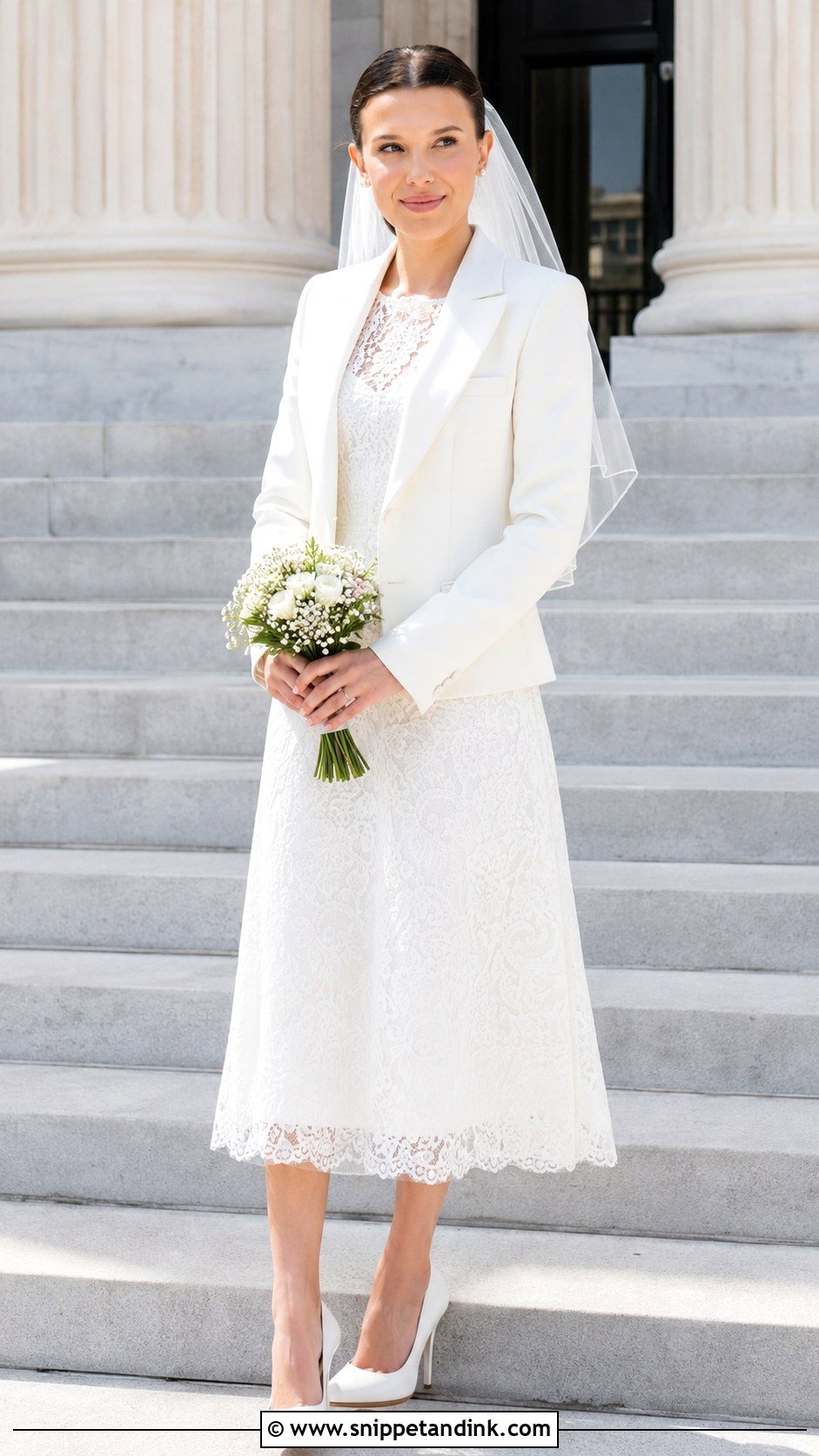 Millie Bobby Brown Courthouse Wedding Dress - Snippet and Ink - 30 Millie Bobby Brown Wedding Dress Ideas