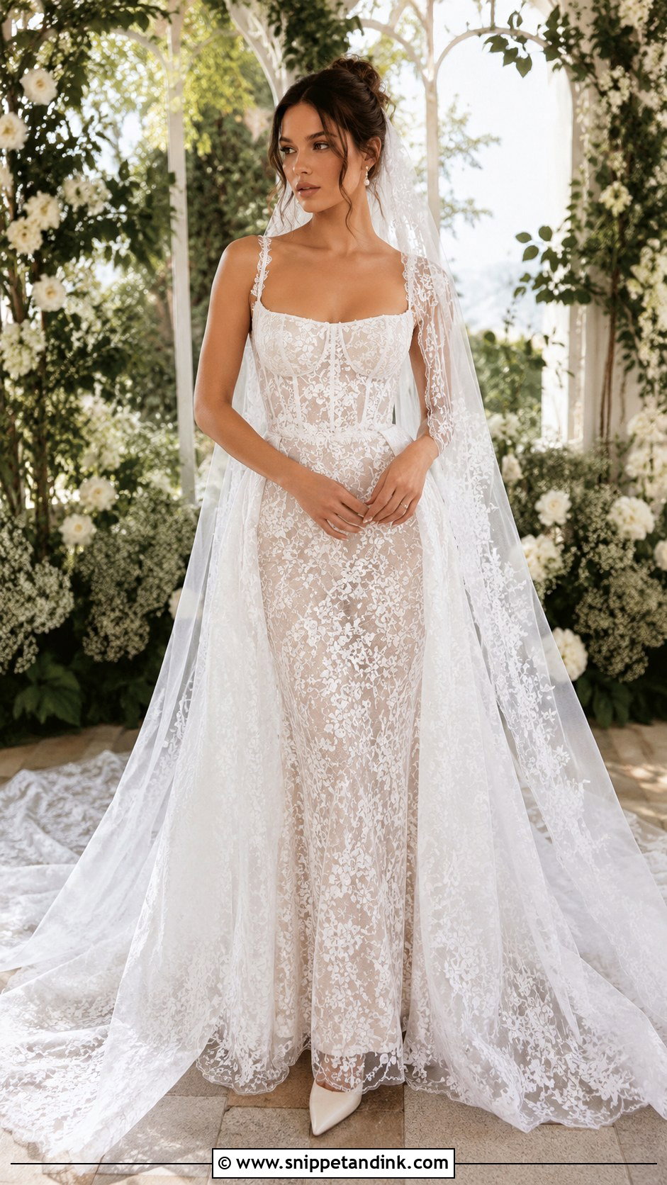 Millie Bobby Brown Lace Corset Wedding Dress - Snippet and Ink - 30 Millie Bobby Brown Wedding Dress Ideas