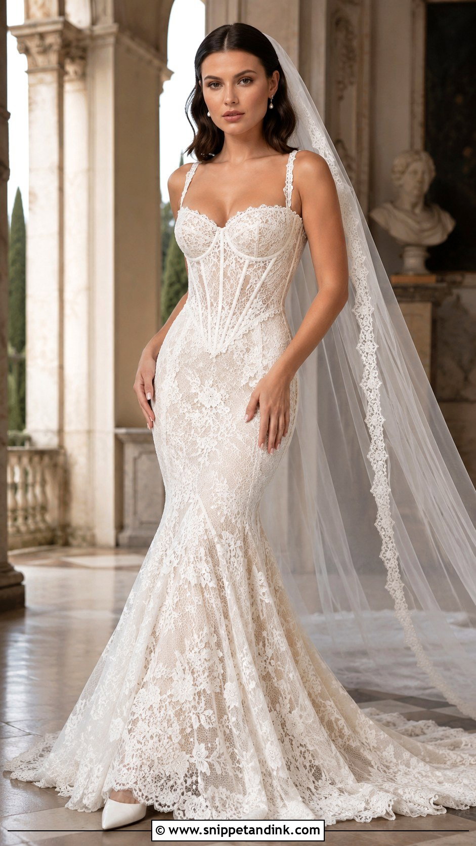 Millie Bobby Brown Lace Corset Wedding Gown - Snippet and Ink - 20 Milly Bobby Brown Wedding Gown Ideas
