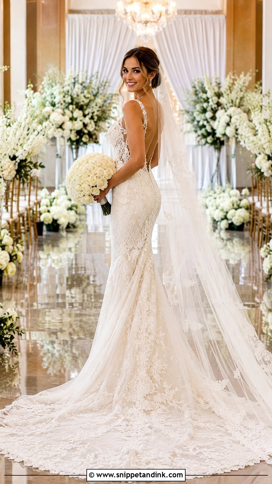 Millie Bobby Brown Long Train Wedding Dress - Snippet and Ink - 30 Millie Bobby Brown Wedding Dress Ideas
