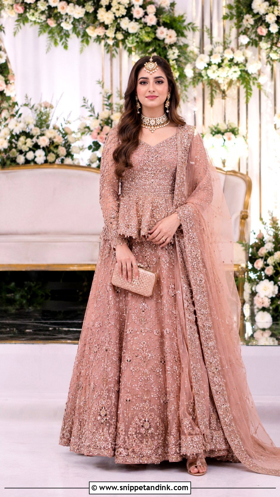 Minal Khan Dusty Rose Walima Lehenga - Snippet and Ink - 20 Minal Khan Wedding Dress Ideas