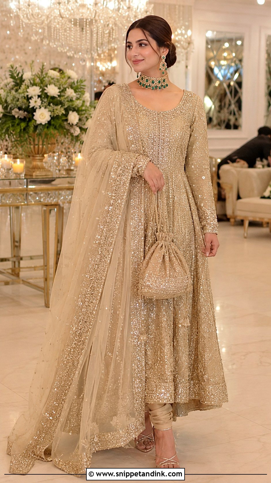 Minal Khan Gold Bridal Anarkali - Snippet and Ink - 20 Minal Khan Wedding Dress Ideas