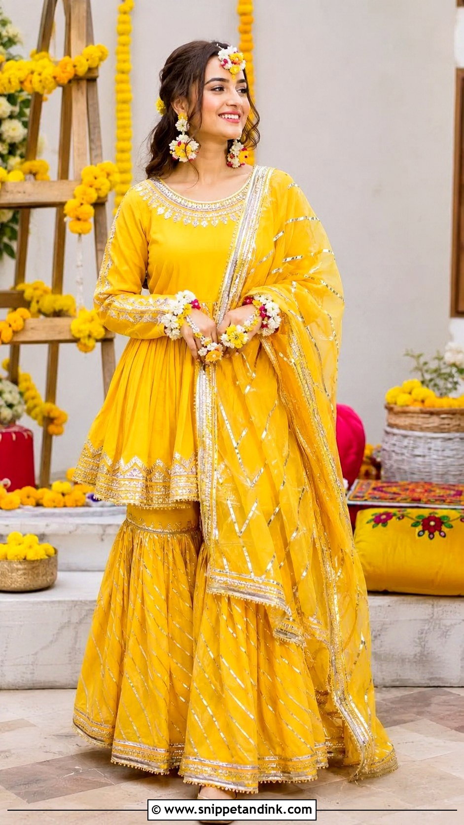 Minal Khan Yellow Gota Mayun Dress - Snippet and Ink - 20 Minal Khan Wedding Dress Ideas