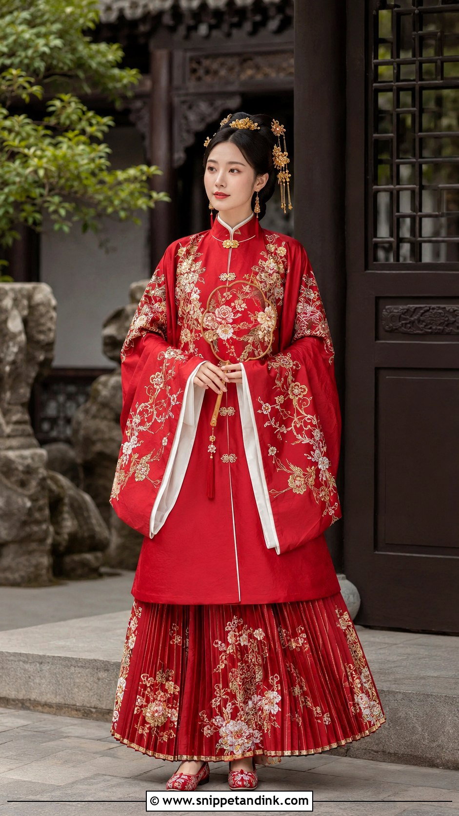 Ming Inspired Hanfu Wedding Dress - Snippet and Ink - 20 Chinese Style Wedding Dress Ideas