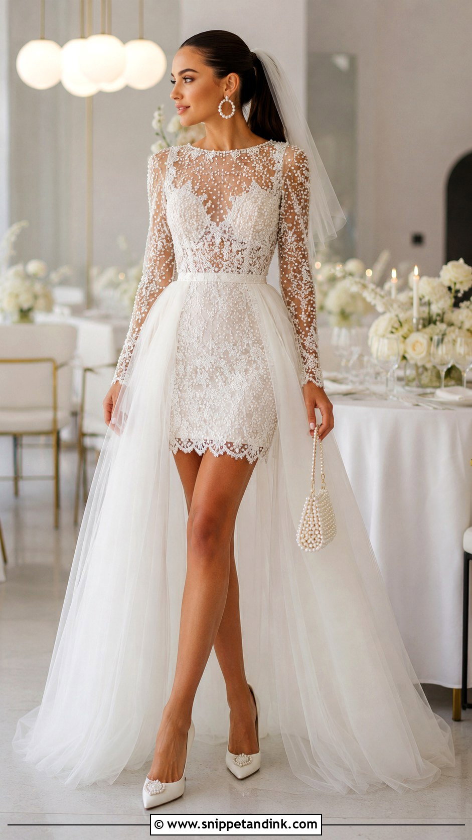 Mini Boho Glam Wedding Dress With Overskirt - Snippet and Ink - 20 Boho Glam Wedding Dress Ideas