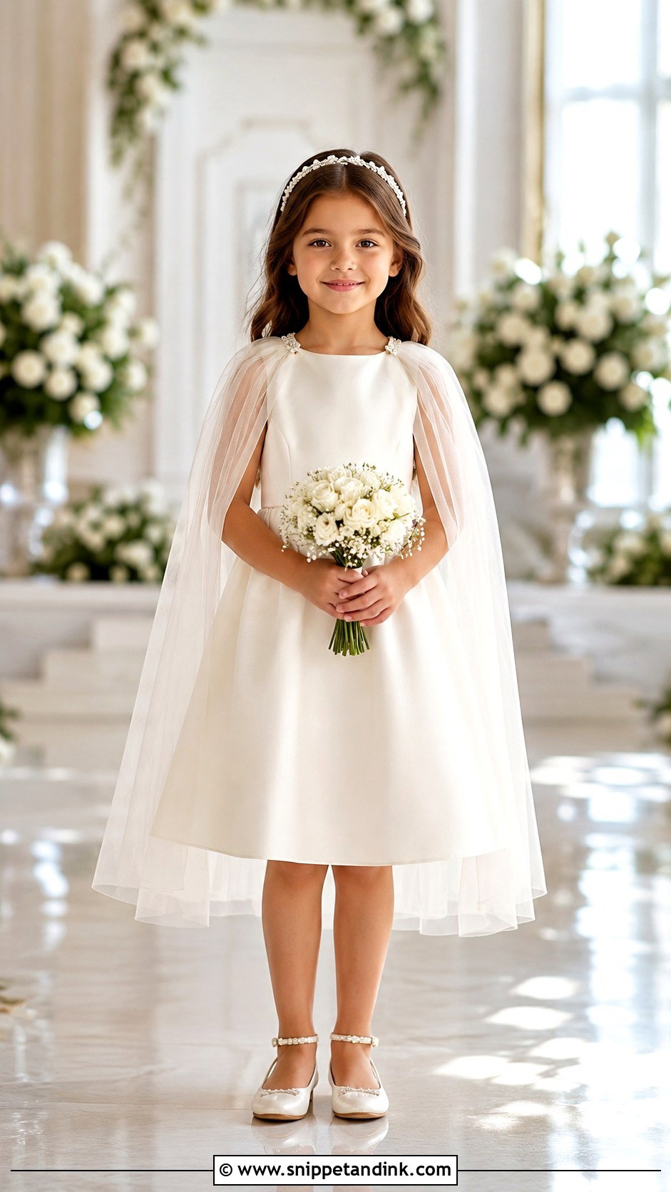 Mini Bride Dress With Detachable Cape - Snippet and Ink - 20 Mini Bride Ideas