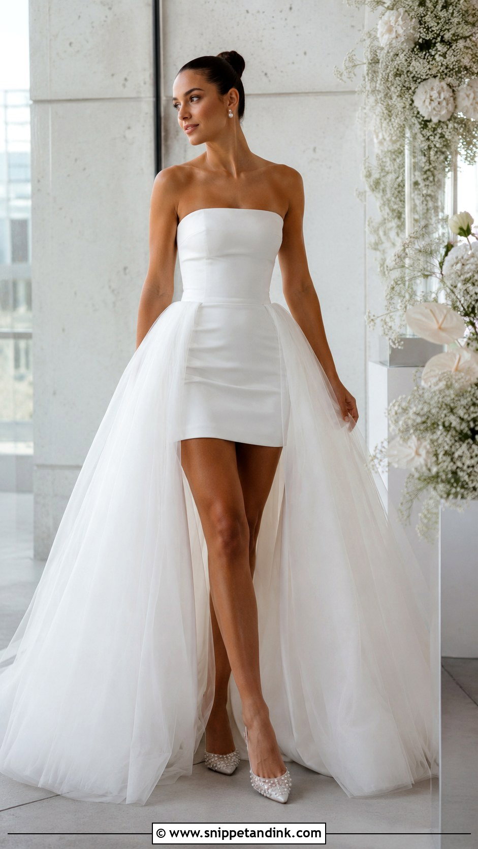 Mini Detachable 2 Piece Wedding Dress - Snippet and Ink - 20 Detachable 2 Piece Wedding Dress Ideas