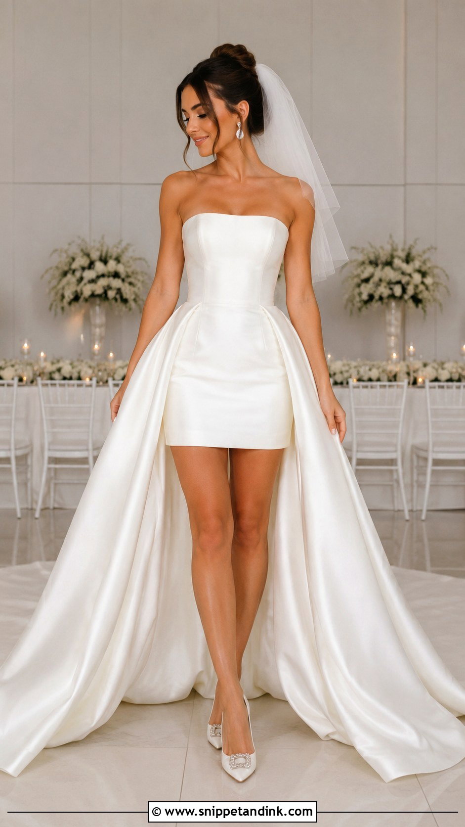 Mini Removable Train Wedding Dress - Snippet and Ink - 20 Removable Train Wedding Dress Ideas
