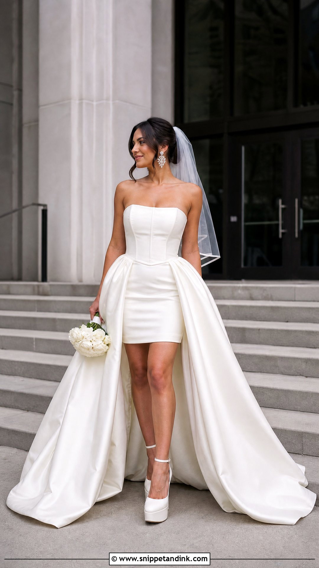 Mini Wedding Dress With Detachable Train - Snippet and Ink - 25 Future Wedding Dress Ideas