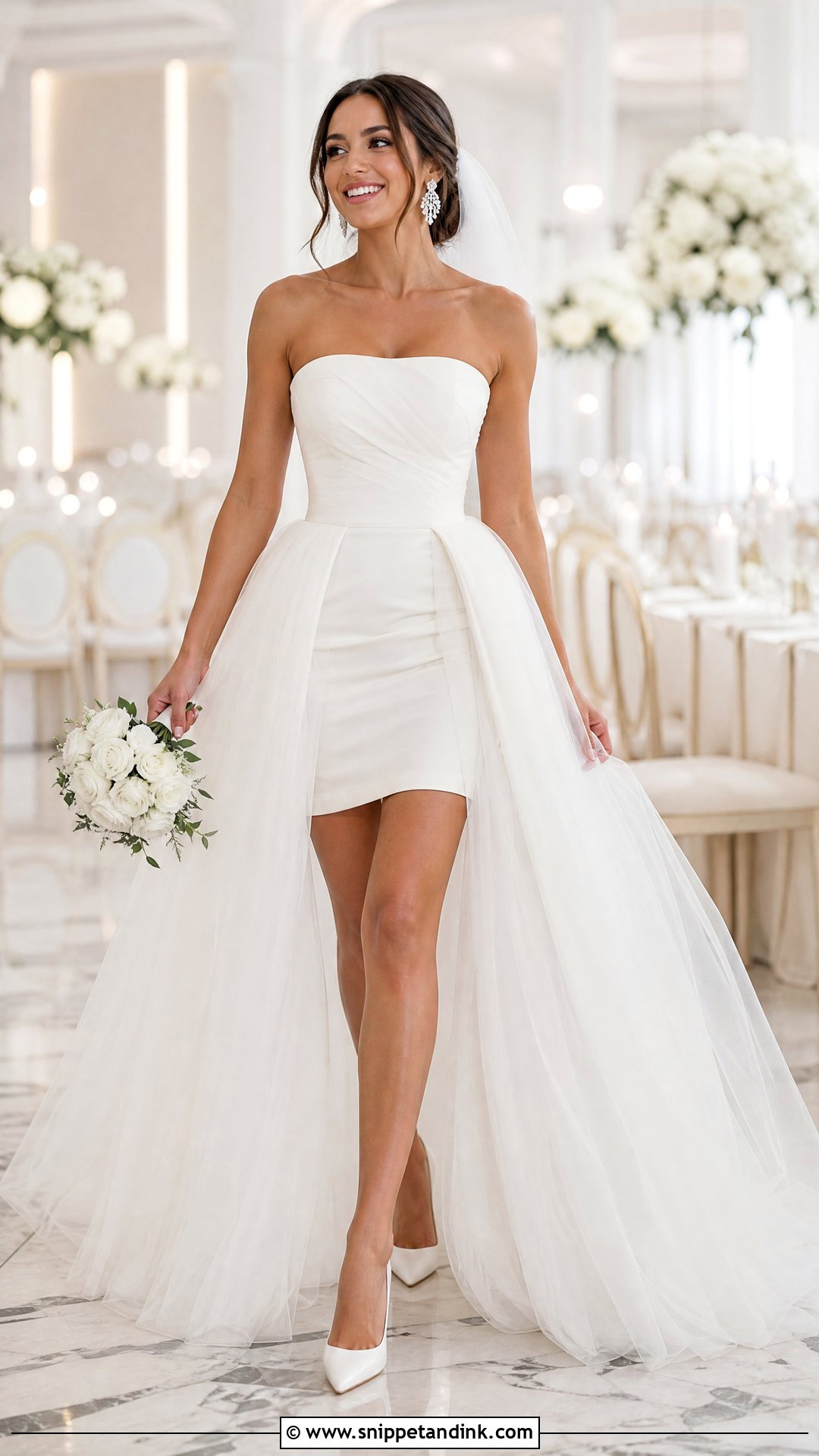 Mini Wedding Dress With Detachable Tulle Skirt - Snippet and Ink - 20 Wedding Dress Detachable Skirt Ideas