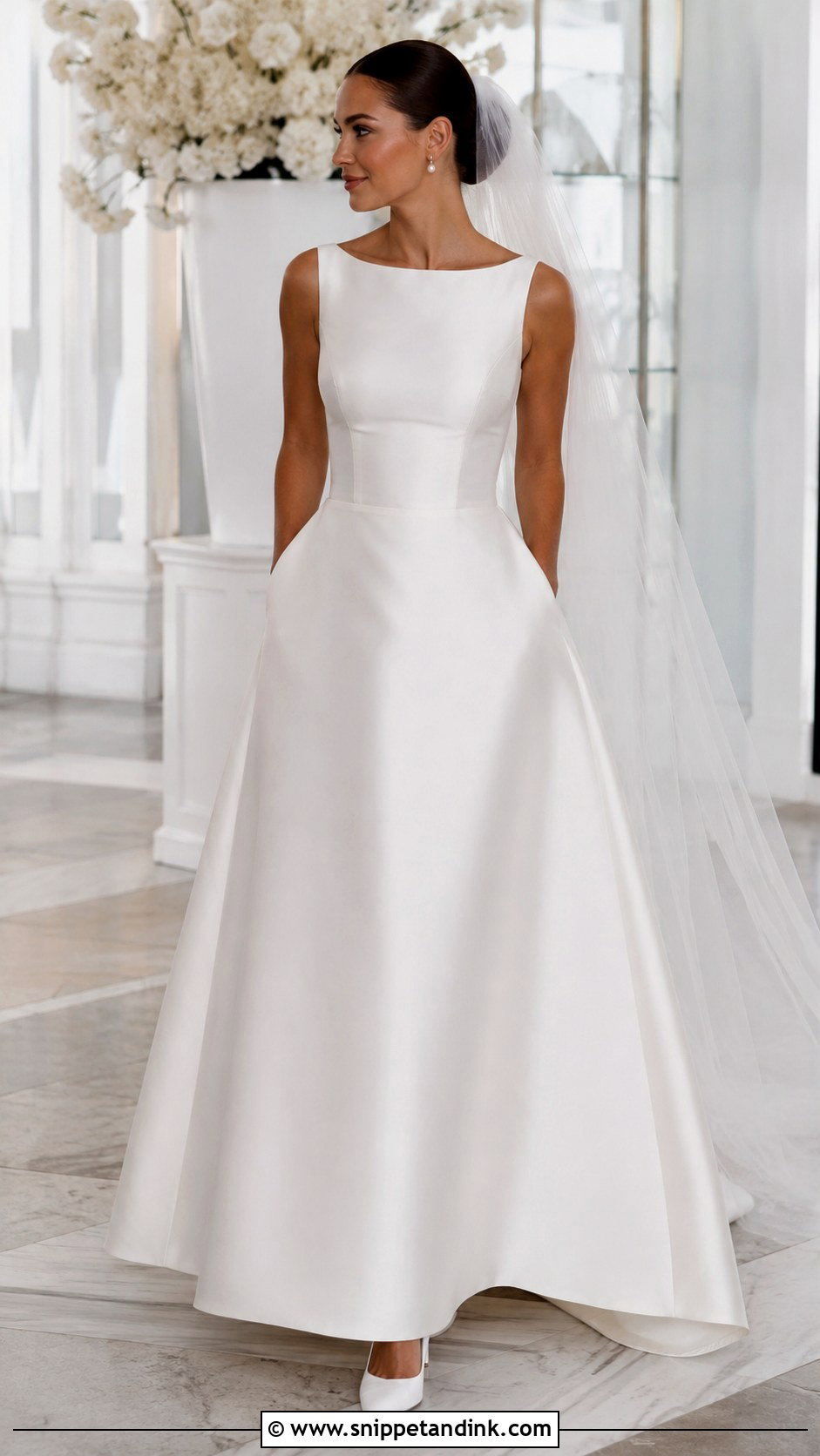 Minimal A Line Bridal Gown - Snippet and Ink - 25 A Line Bridal Gowns
