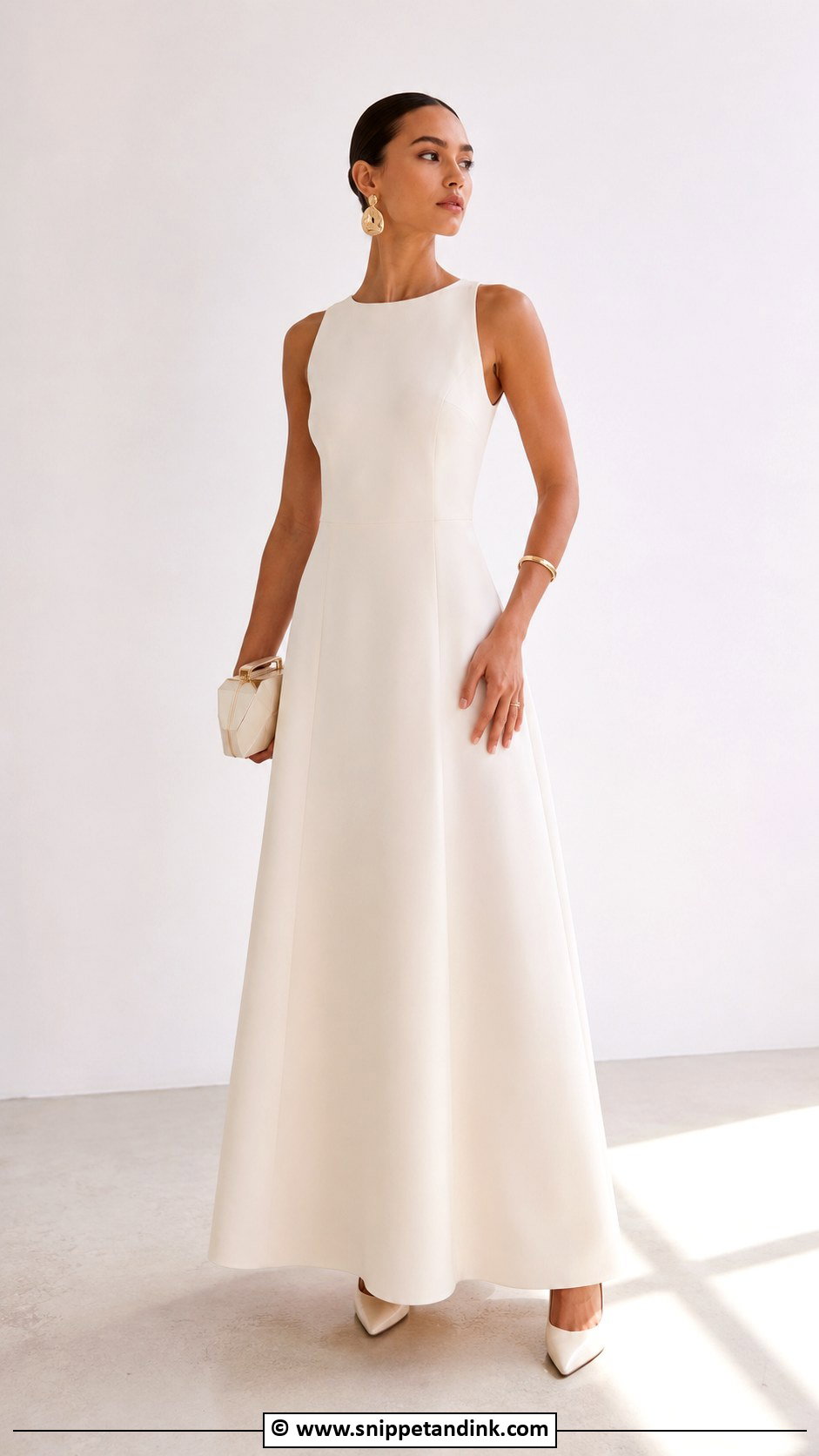 Minimal A Line Gown - Snippet and Ink - 25 A Line Gown Styles