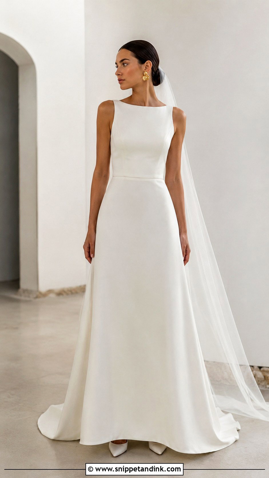 Minimal A Line Wedding Dress - Snippet and Ink - 30 Wedding Dresses a Line