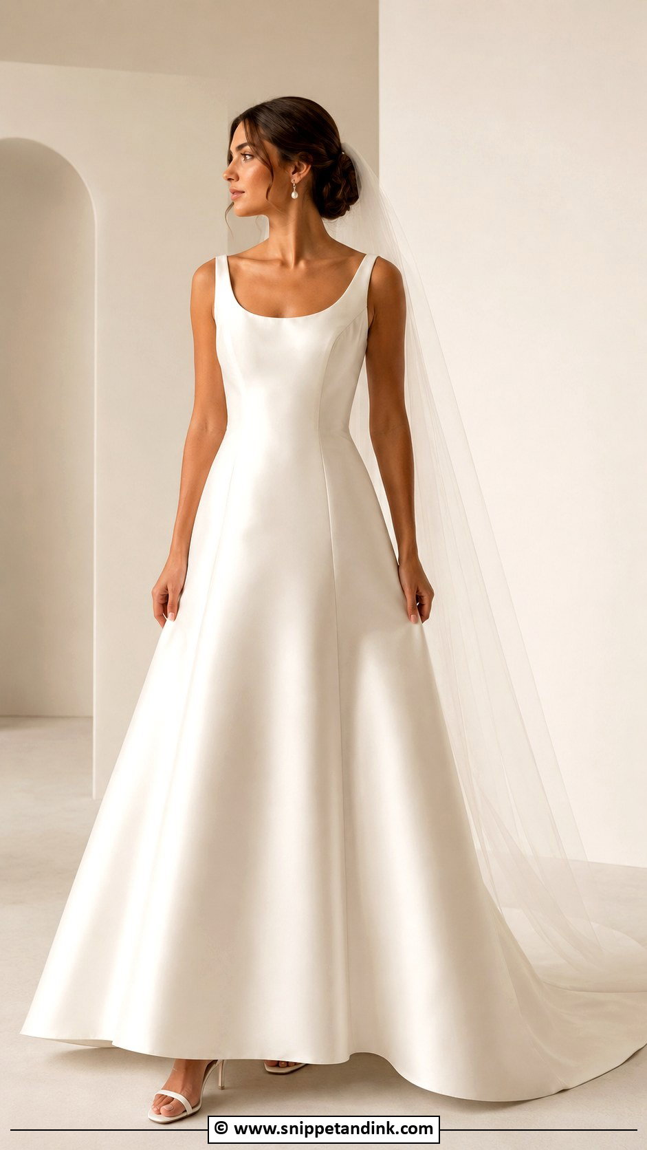 Minimal A Line Wedding Dress - Snippet and Ink - 30 A-Line Wedding Dress Ideas