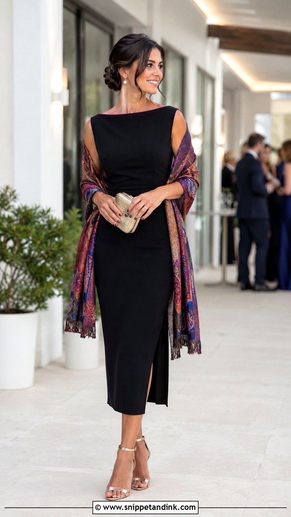 Minimal Black Dress Wedding Guest Outfit - Snippet and Ink - 25 Stylish Dresses for Wedding