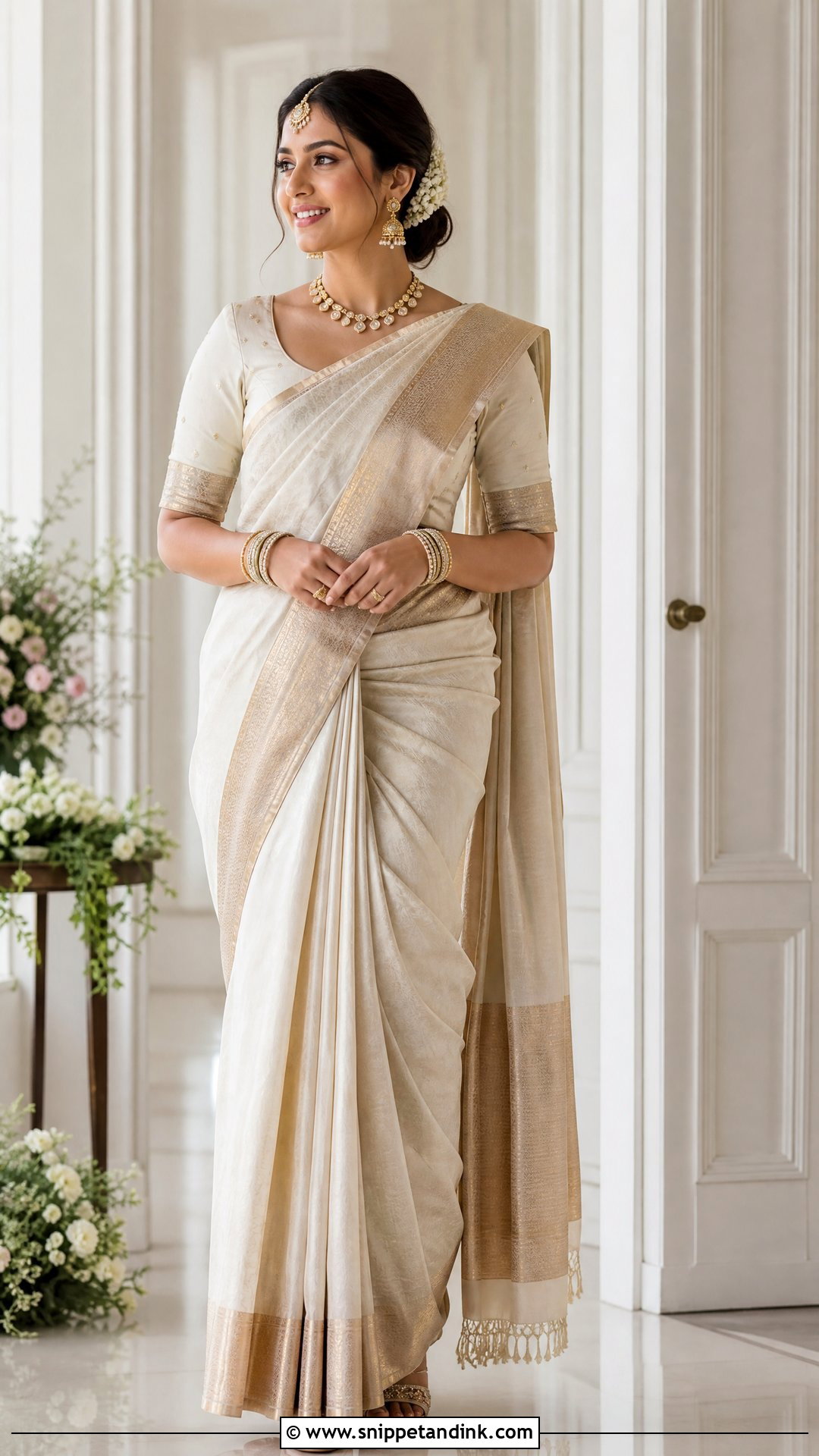 Minimal Bridal Aari Work Blouse - Snippet and Ink - 25 Bridal Aari Work Ideas