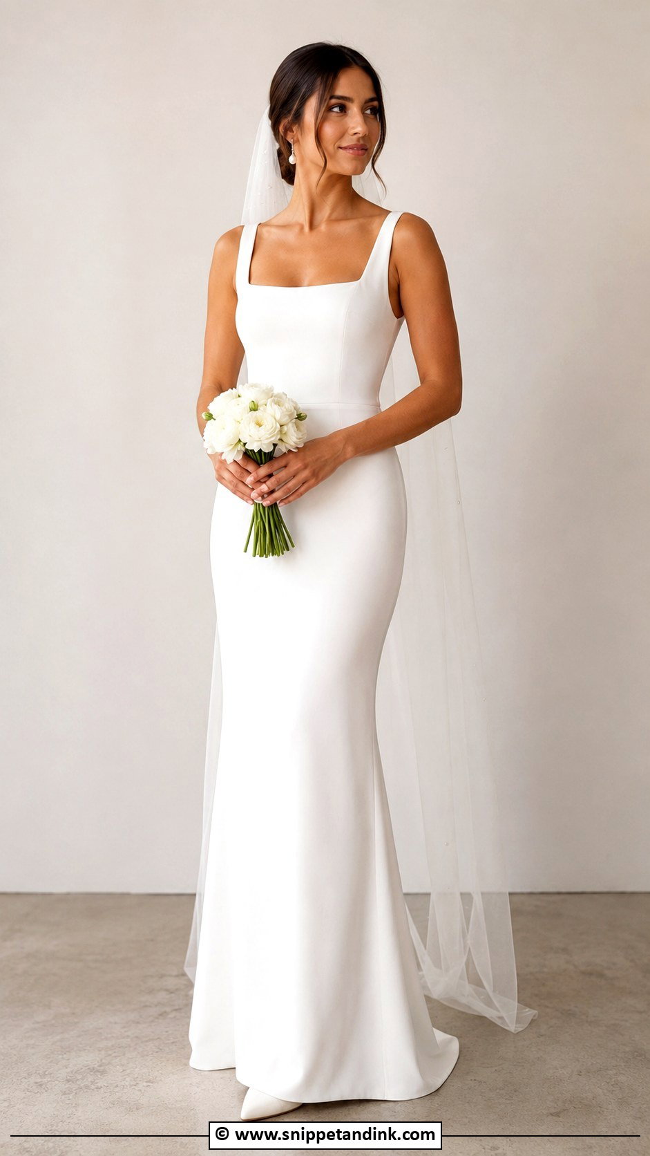 Minimal Bridal Dress Marriage Outfit - Snippet and Ink - 30 Marriage Outfits for Women