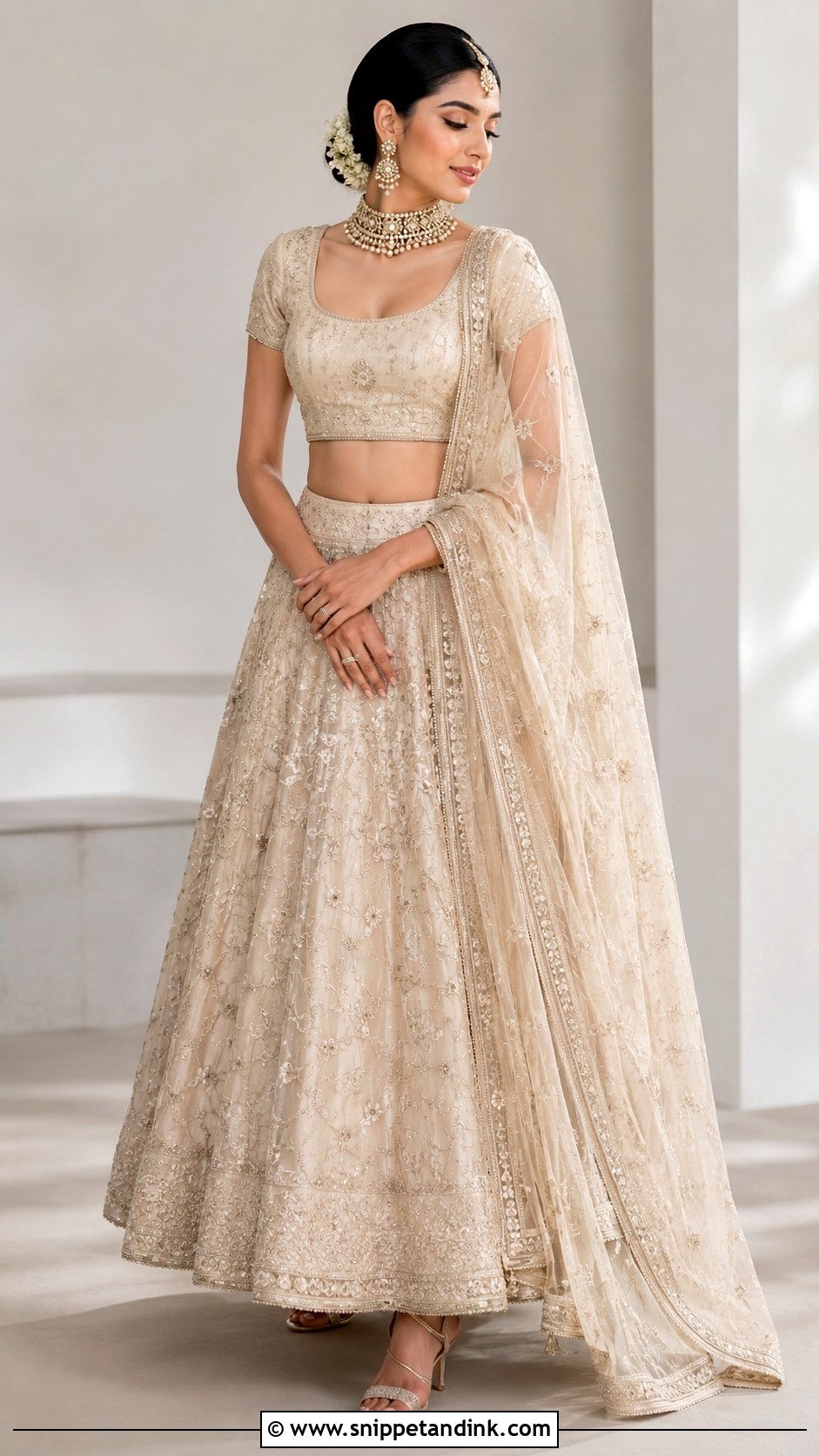 Minimal Bridal Lehenga Look - Snippet and Ink - 25 New Indian Bride Look Ideas
