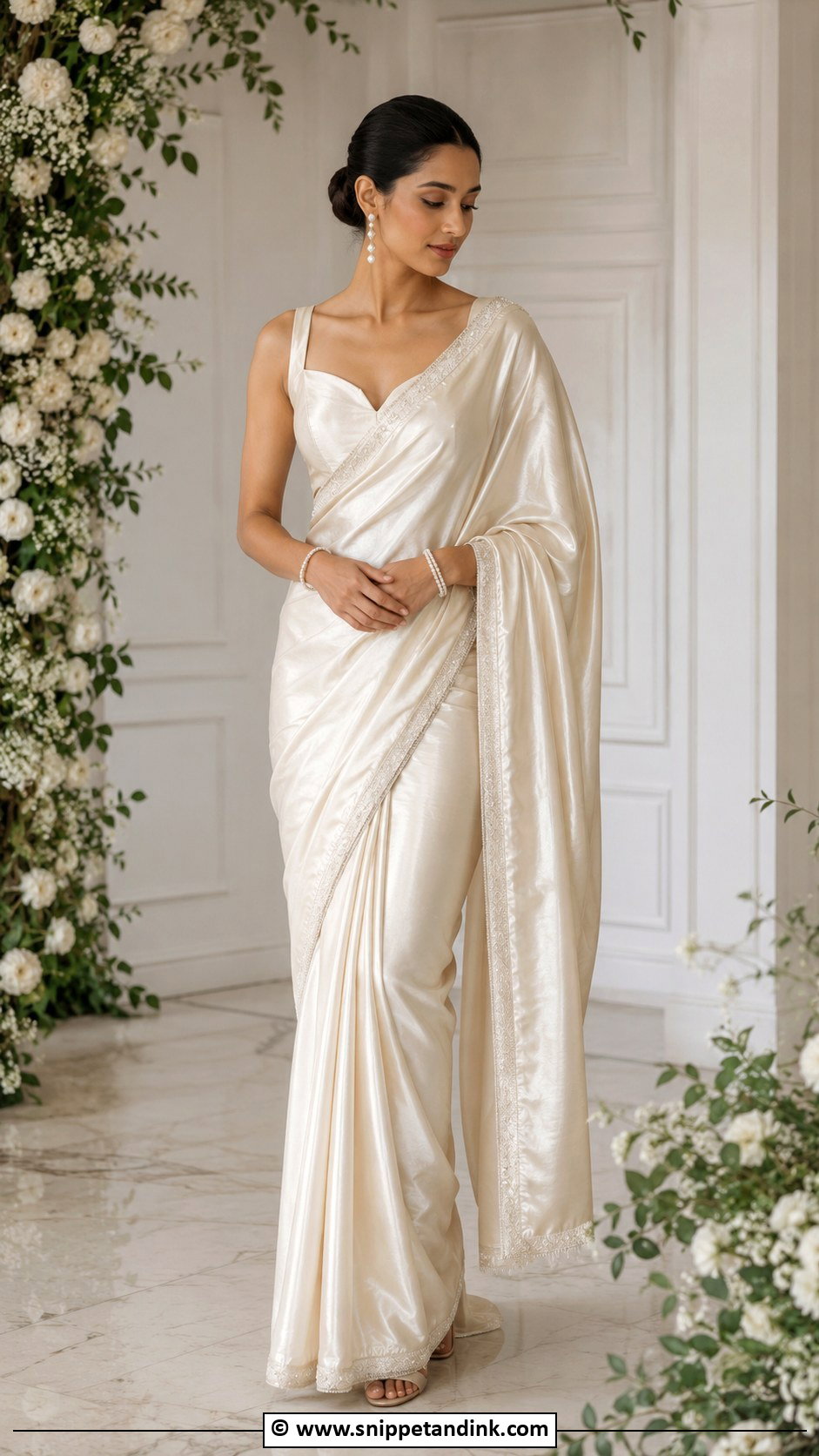 Minimal Bridal Saree - Snippet and Ink - 30 Asian Bridal Dresses