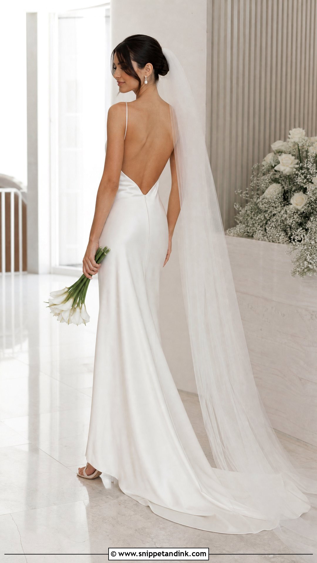 Minimal Bride Backless Wedding Gown - Snippet and Ink - 20 Minimal Bride Ideas