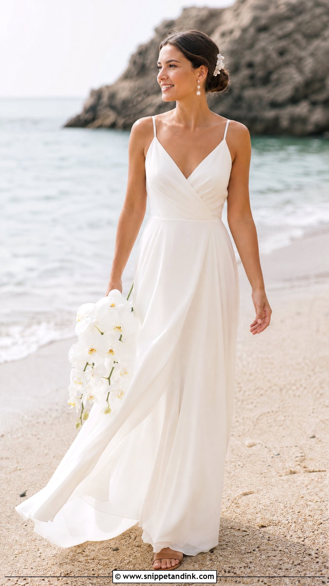 Minimal Bride Beach Wedding Gown - Snippet and Ink - 20 Minimal Bride Ideas