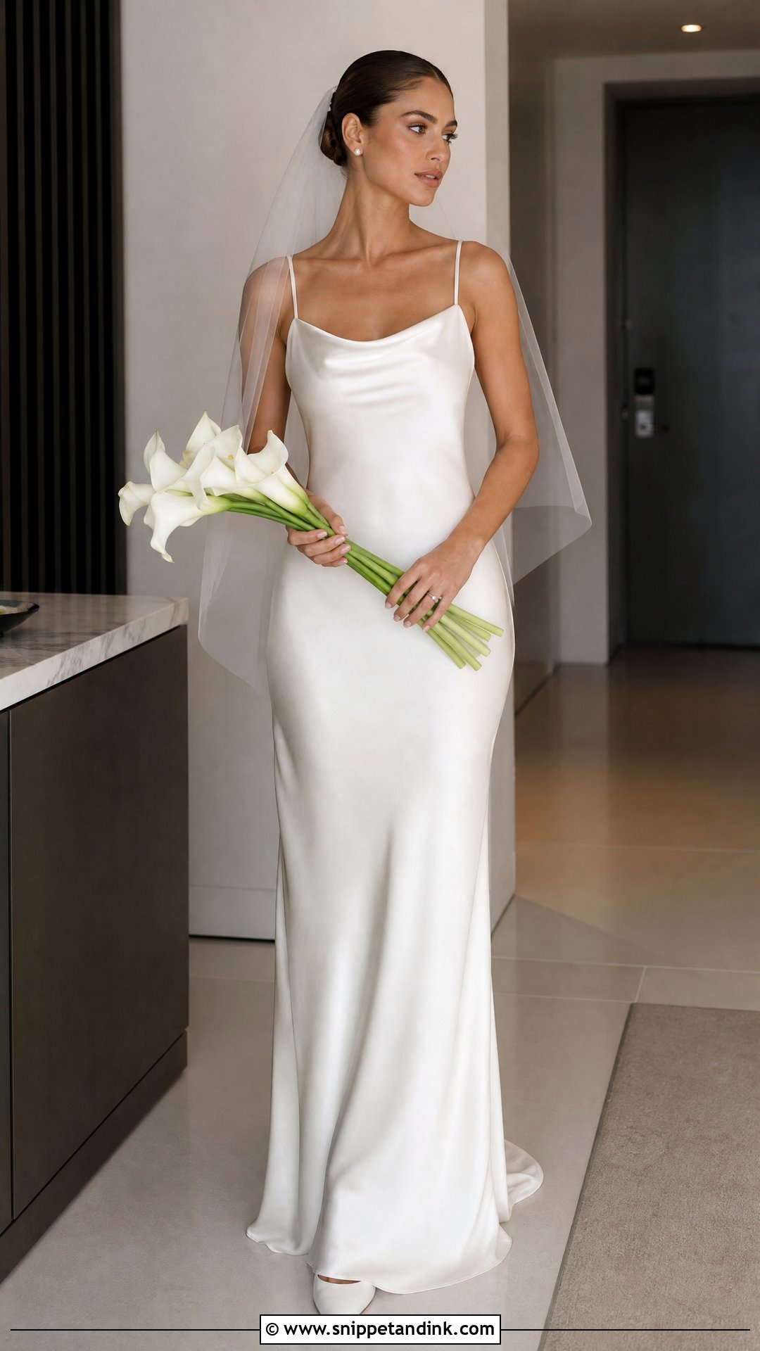 Minimal Bride Satin Slip Dress - Snippet and Ink - 20 Minimal Bride Ideas