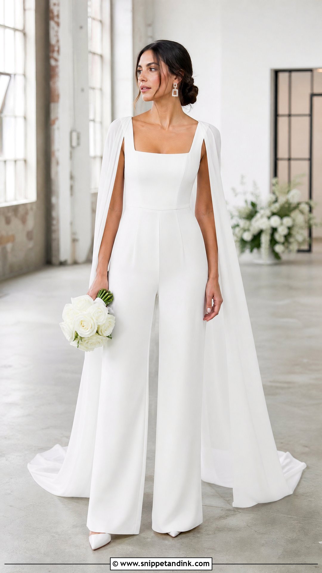 Minimal Bride Wide Leg Jumpsuit - Snippet and Ink - 20 Minimal Bride Ideas