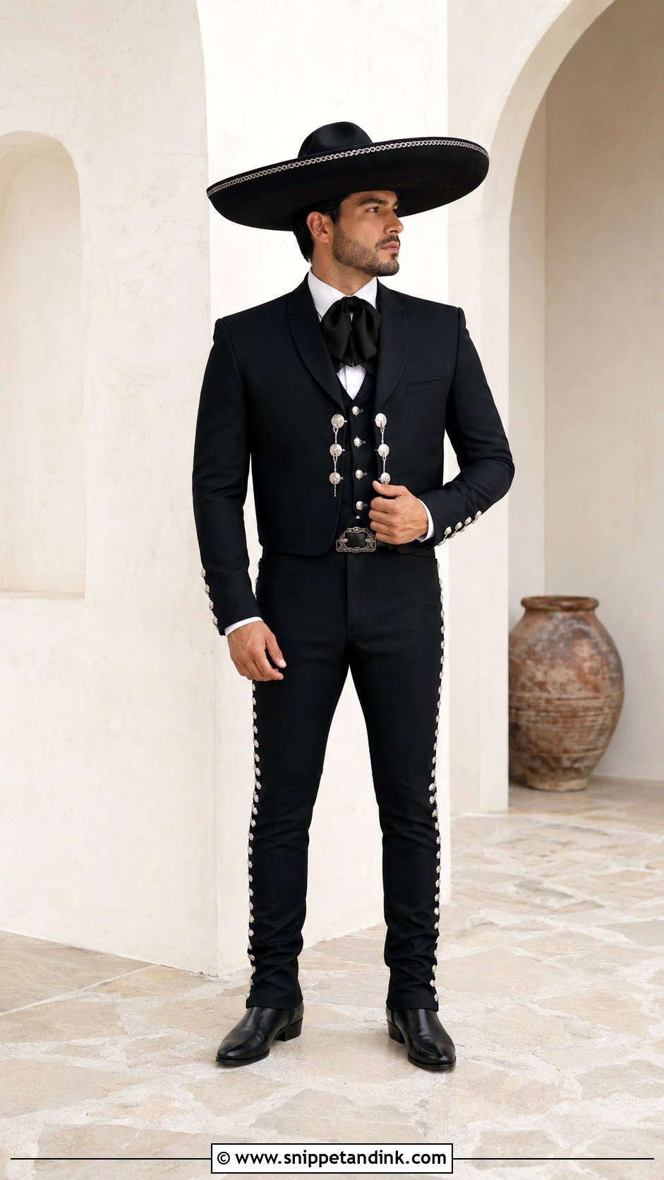 Minimal Buttoned Charro Wedding Suit - Snippet and Ink - 20 Charro Wedding Suit Ideas